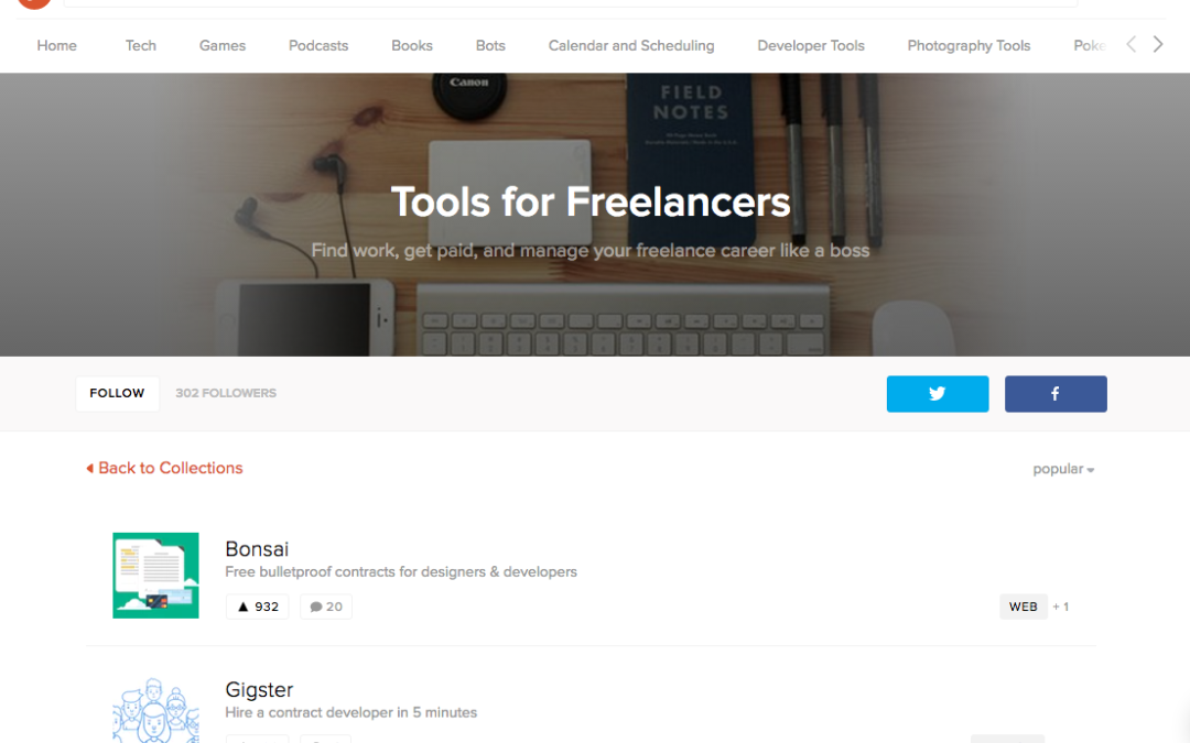 Tools for Freelancers (via Product Hunt)